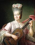 Francois-Hubert Drouais, Madame Clotilde playing the guitar